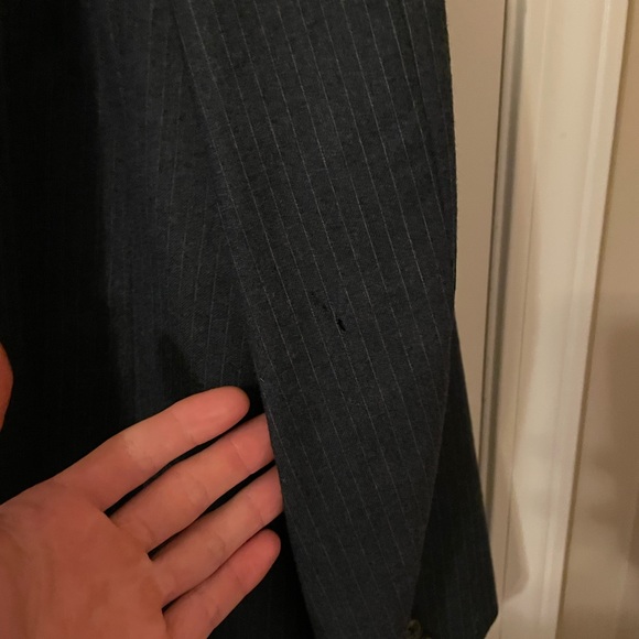 Oxxford Clothes Navy with White Chalk stripe Rare Edition - Picture 7 of 11